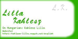 lilla kahlesz business card